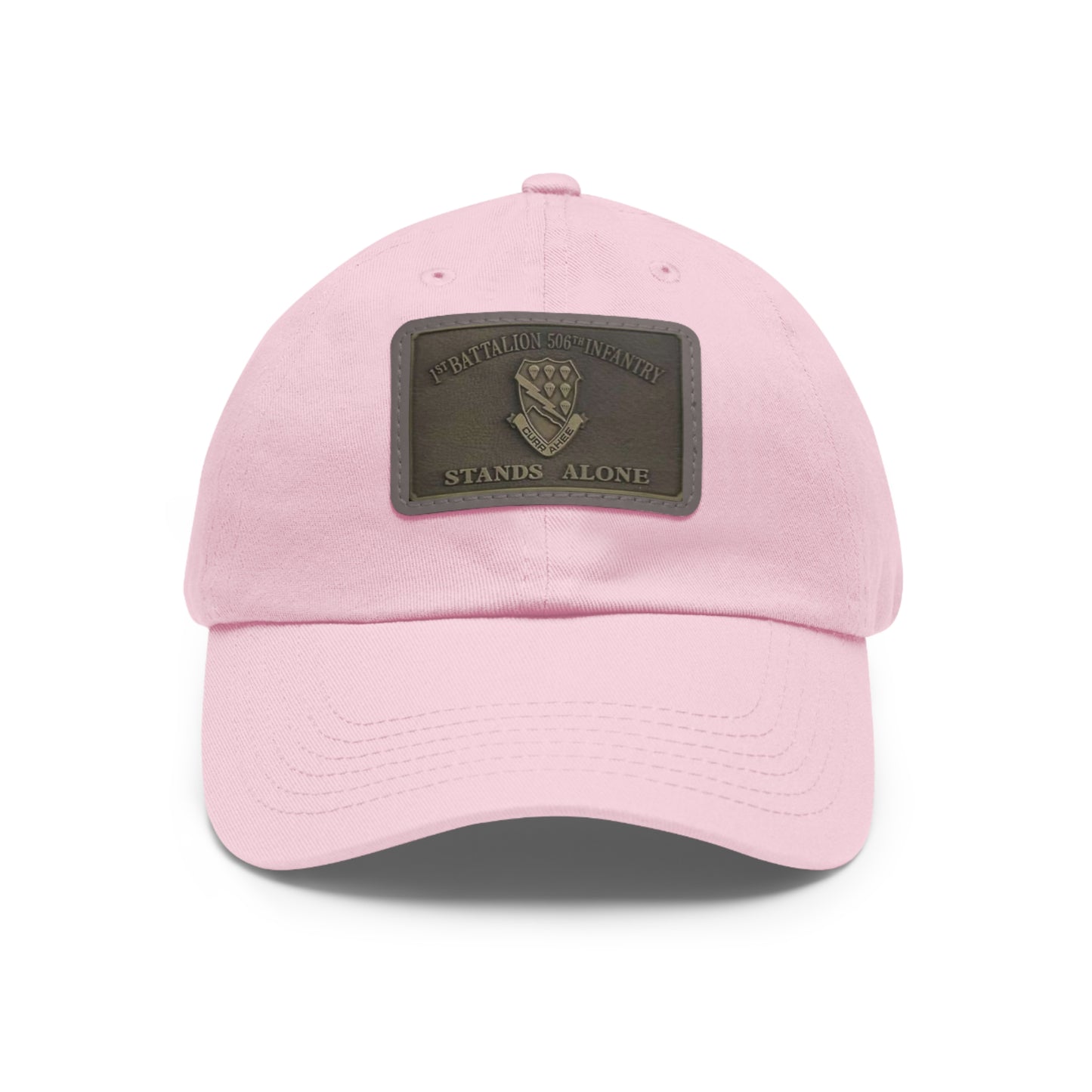 DUI leather Dad Hat with Leather Patch (Rectangle)