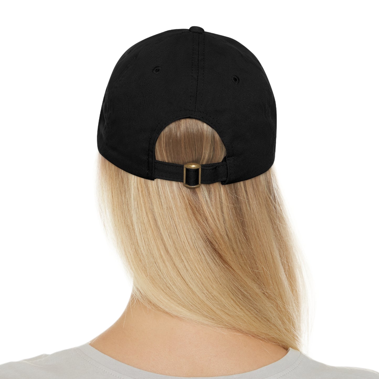 DUI leather Dad Hat with Leather Patch (Rectangle)