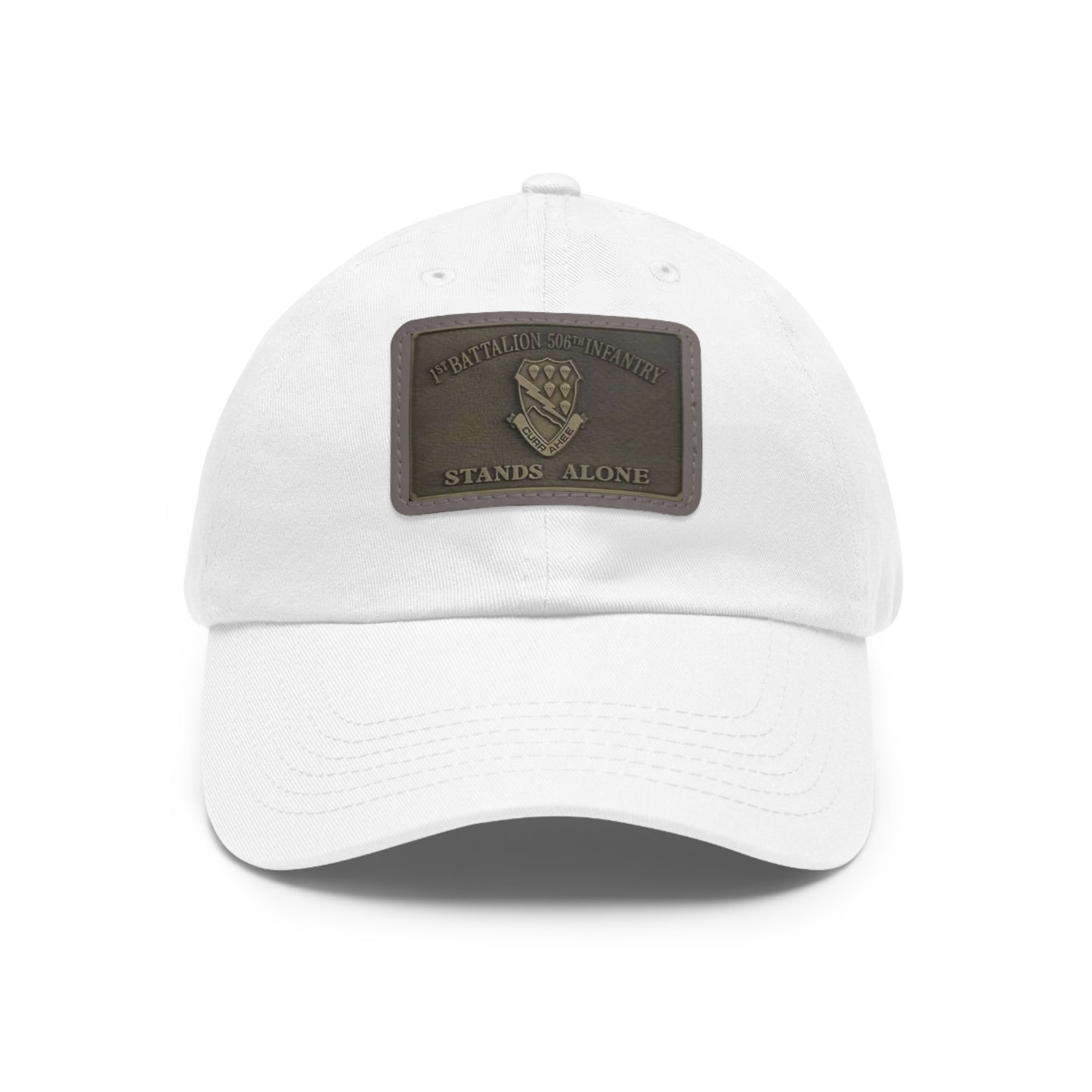 DUI leather Dad Hat with Leather Patch (Rectangle)