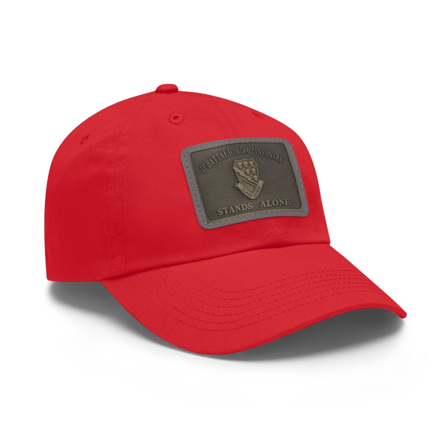 DUI leather Dad Hat with Leather Patch (Rectangle)