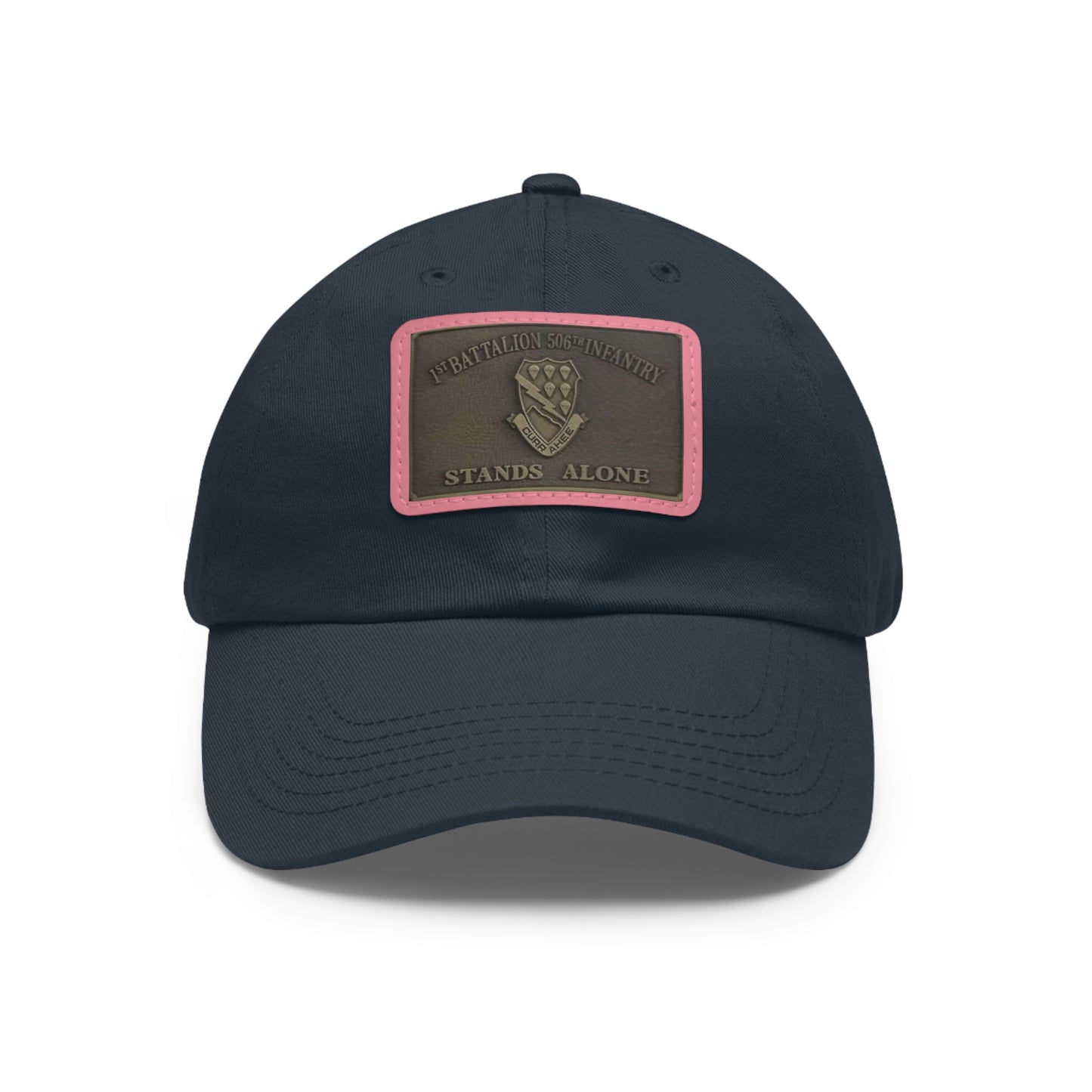 DUI leather Dad Hat with Leather Patch (Rectangle)