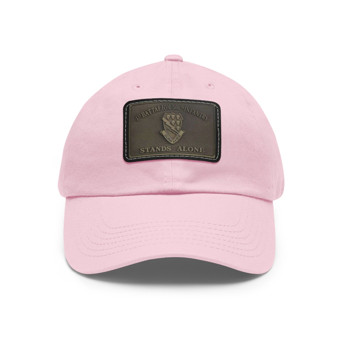 DUI leather Dad Hat with Leather Patch (Rectangle)