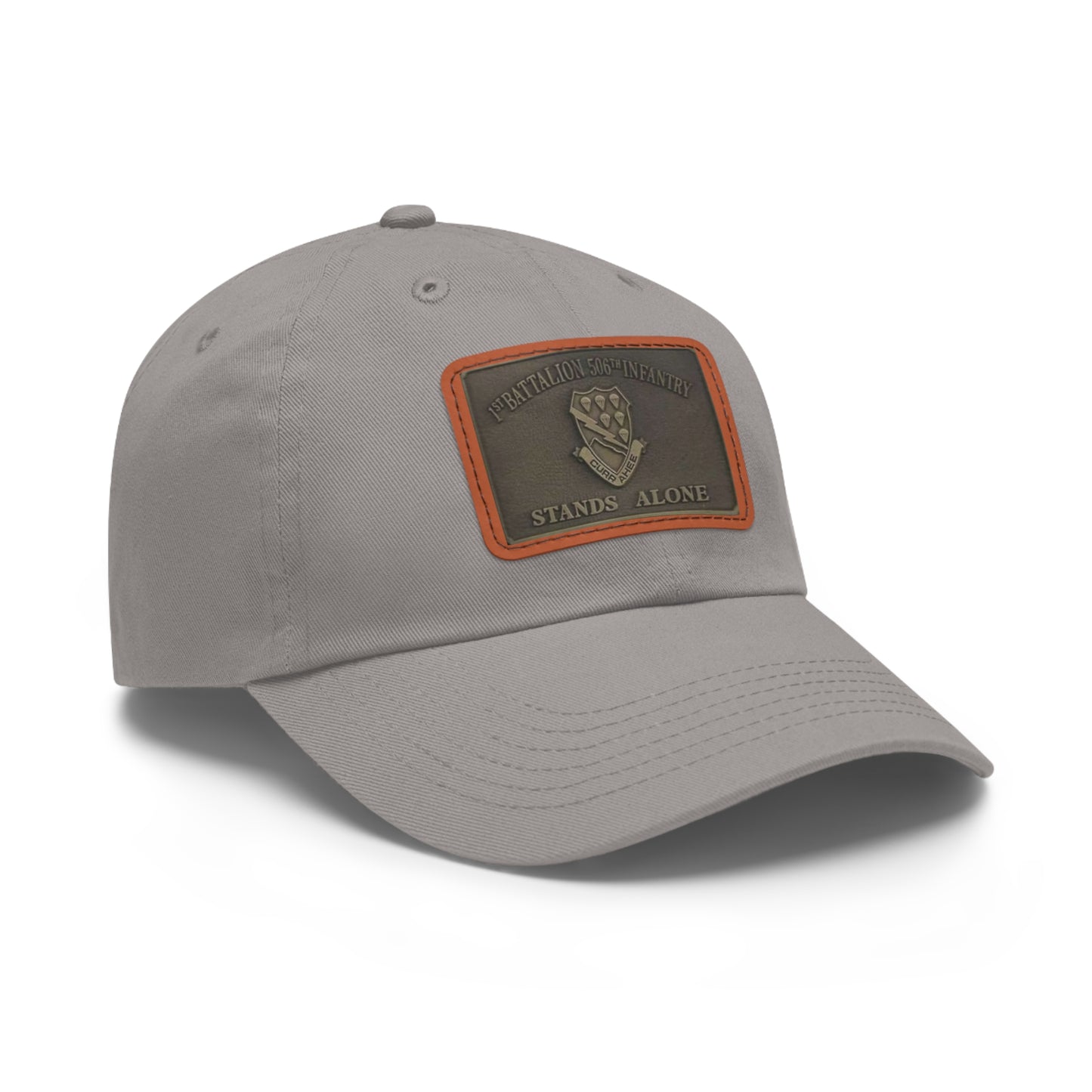 DUI leather Dad Hat with Leather Patch (Rectangle)