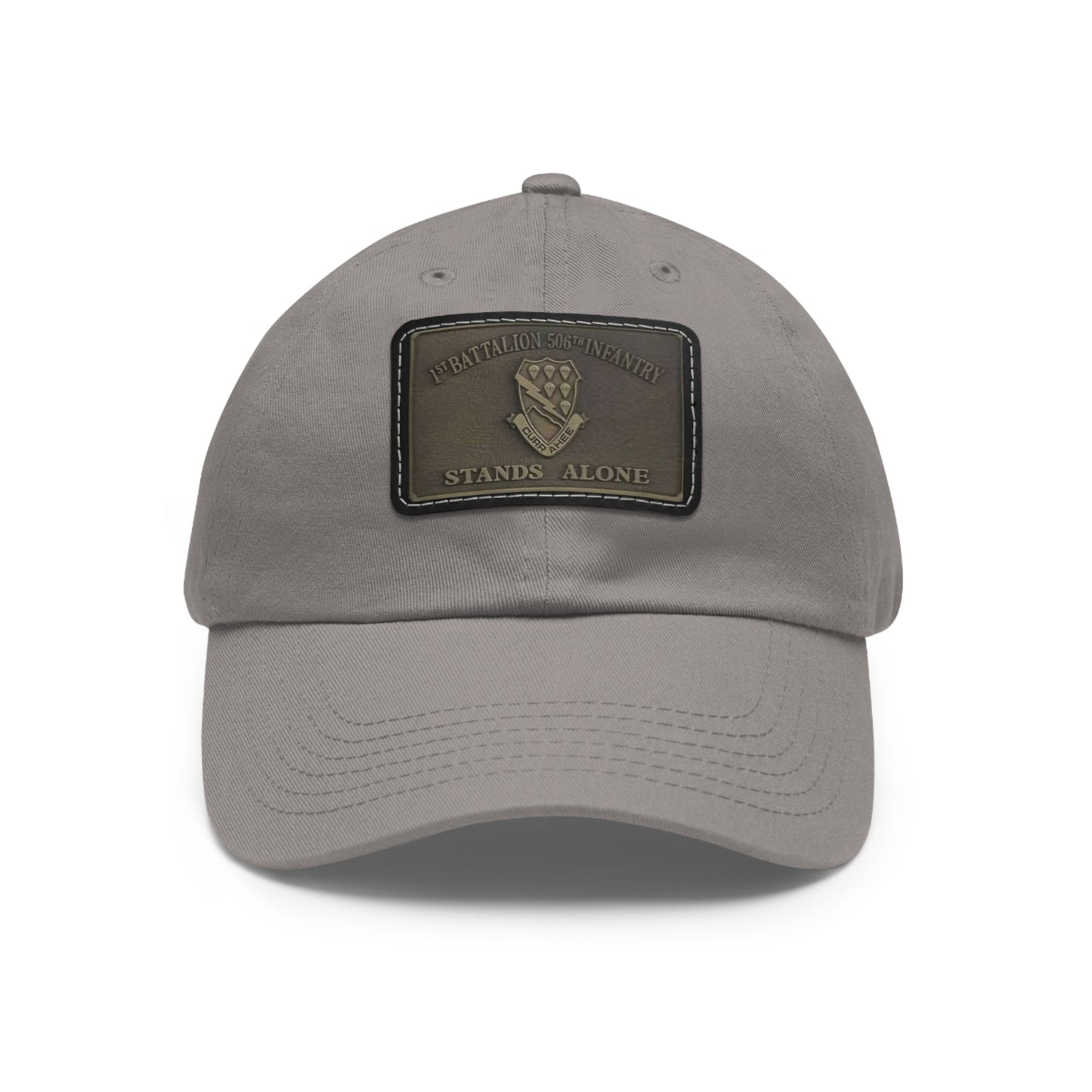 DUI leather Dad Hat with Leather Patch (Rectangle)