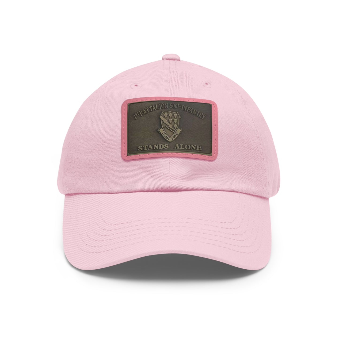 DUI leather Dad Hat with Leather Patch (Rectangle)