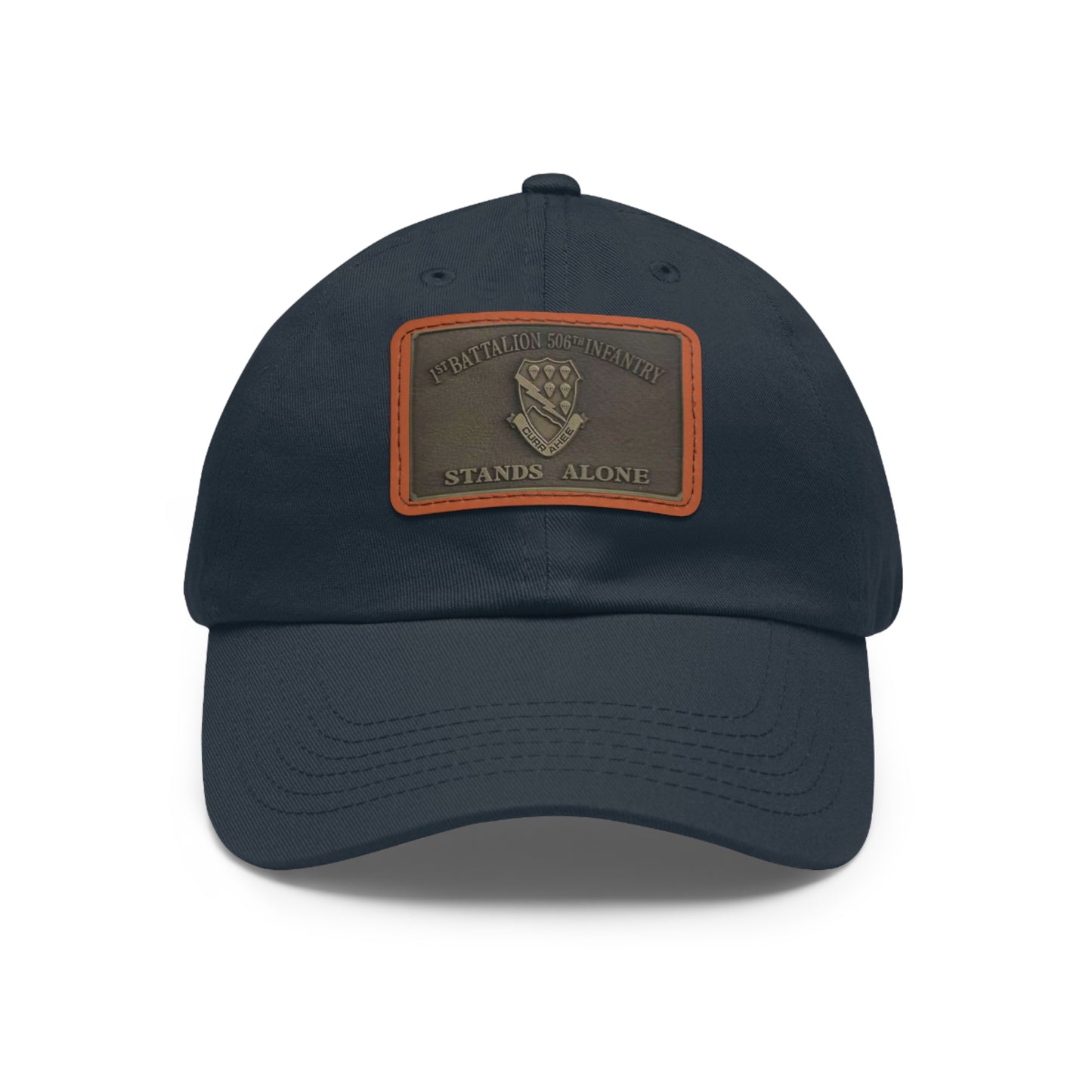 DUI leather Dad Hat with Leather Patch (Rectangle)