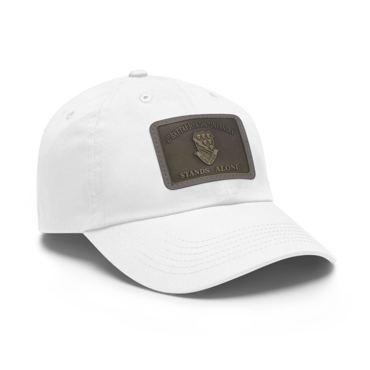 DUI leather Dad Hat with Leather Patch (Rectangle)