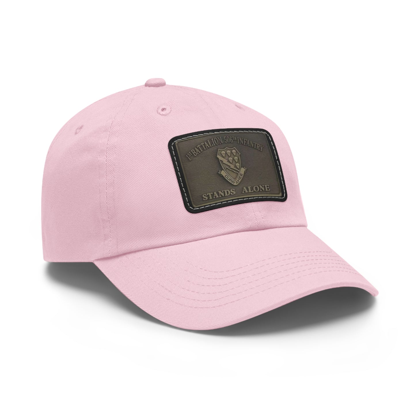 DUI leather Dad Hat with Leather Patch (Rectangle)