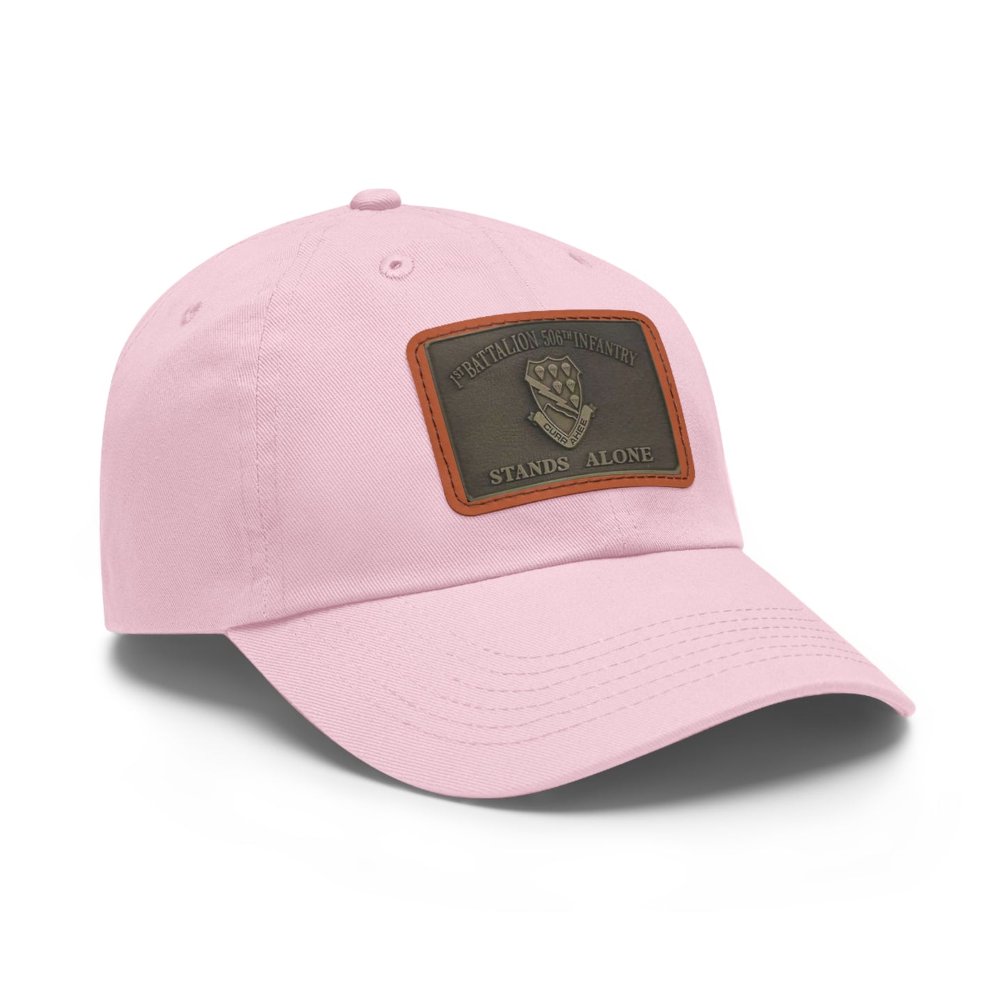 DUI leather Dad Hat with Leather Patch (Rectangle)