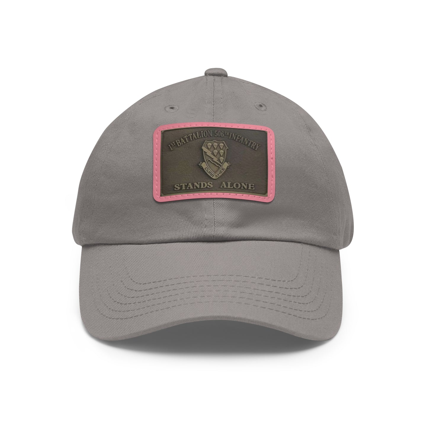 DUI leather Dad Hat with Leather Patch (Rectangle)