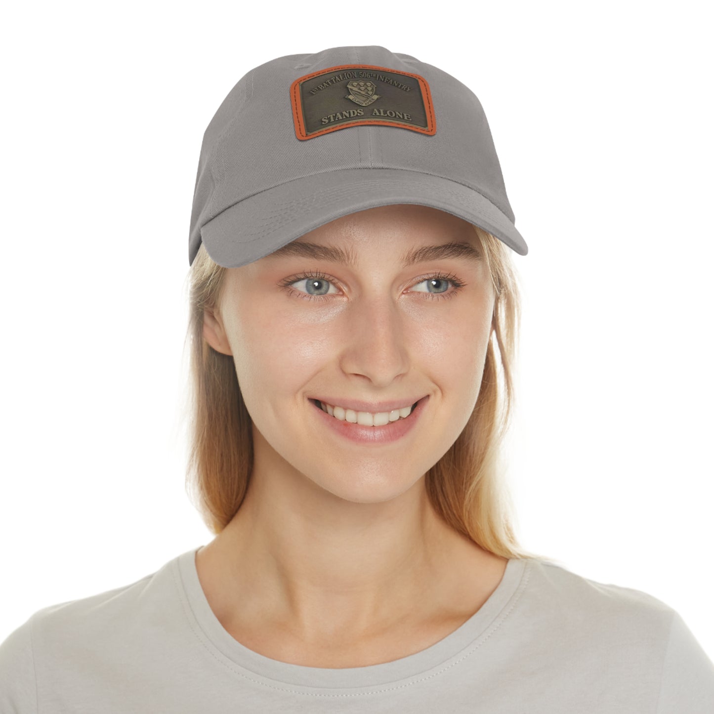 DUI leather Dad Hat with Leather Patch (Rectangle)